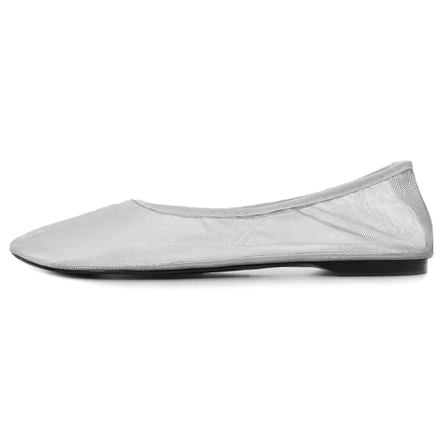 VOLEECE Tulle Mesh Ballet Flats Shoes for Women Slip On Ballerina Shoes Round Toe Comfortable Casual Work Dress Shoes