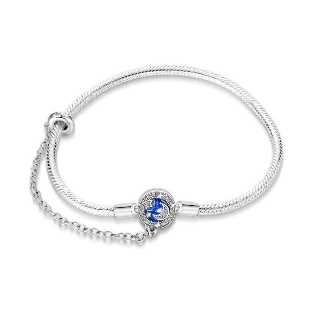 QIKAOLA Sterling Silver Butterfly Charm Bracelet