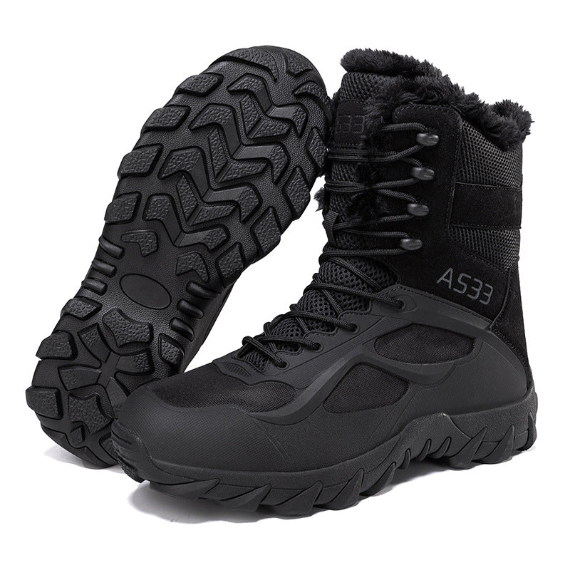 Men's Plush-Lined Platform Snow Boots