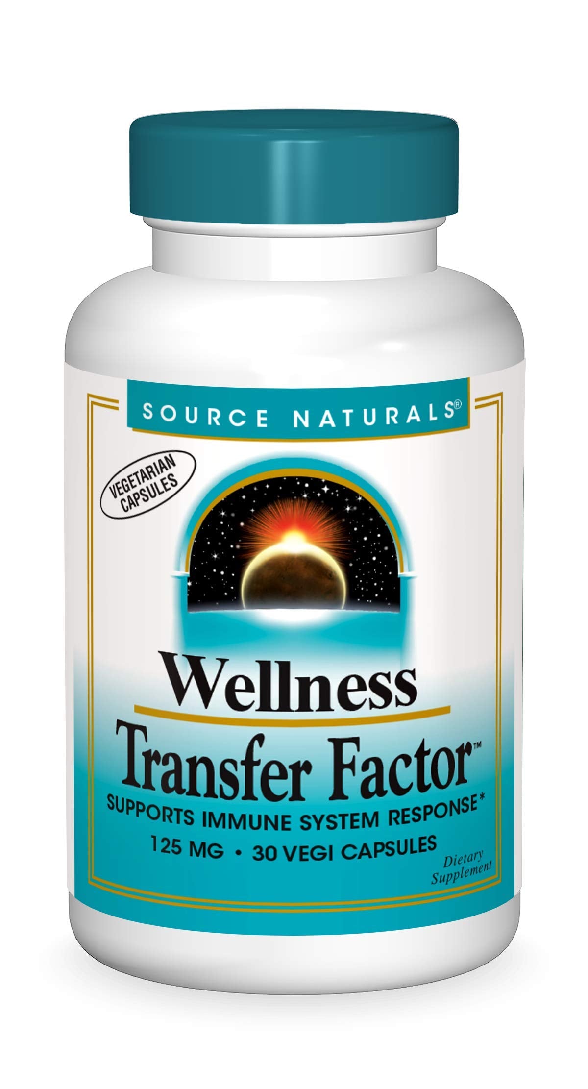 Source Naturals Wellness Transfer Factor 125mg – Immune Support, 30 Vegetarian Capsules