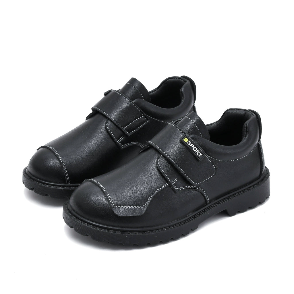 Boys' Black Leather School Shoes