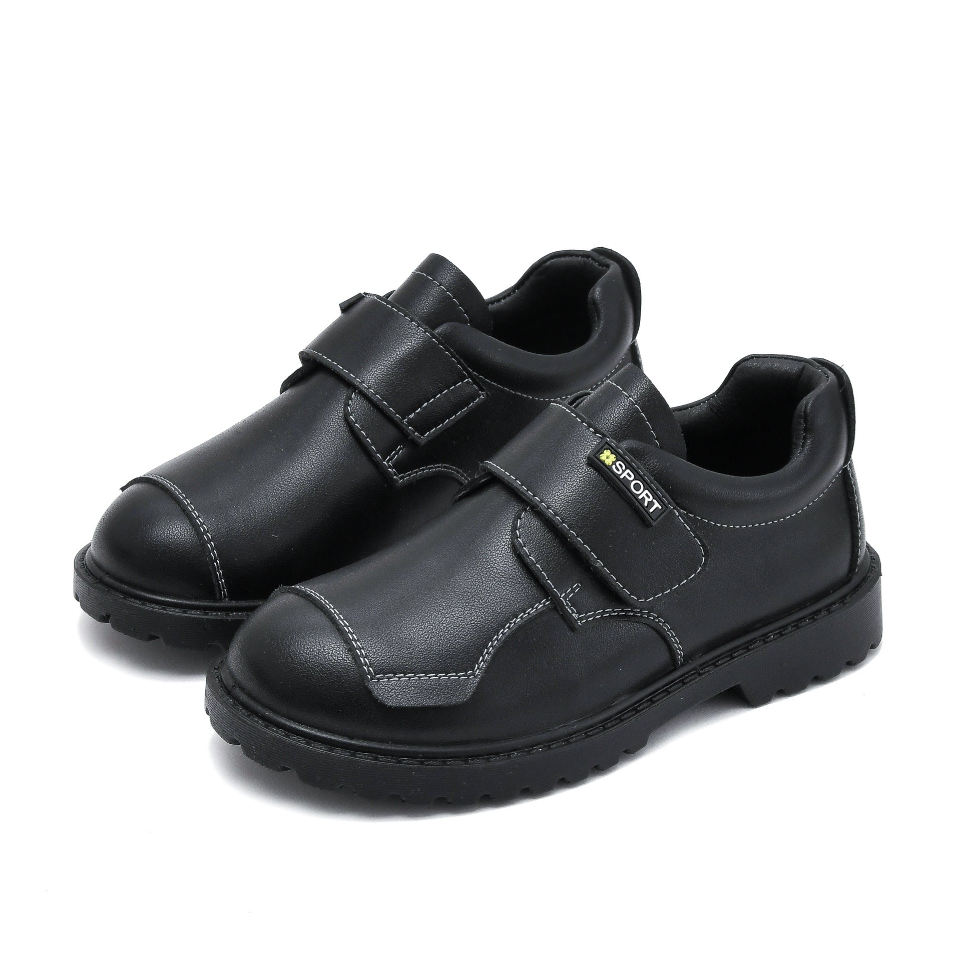 Boys' Black Leather School Shoes
