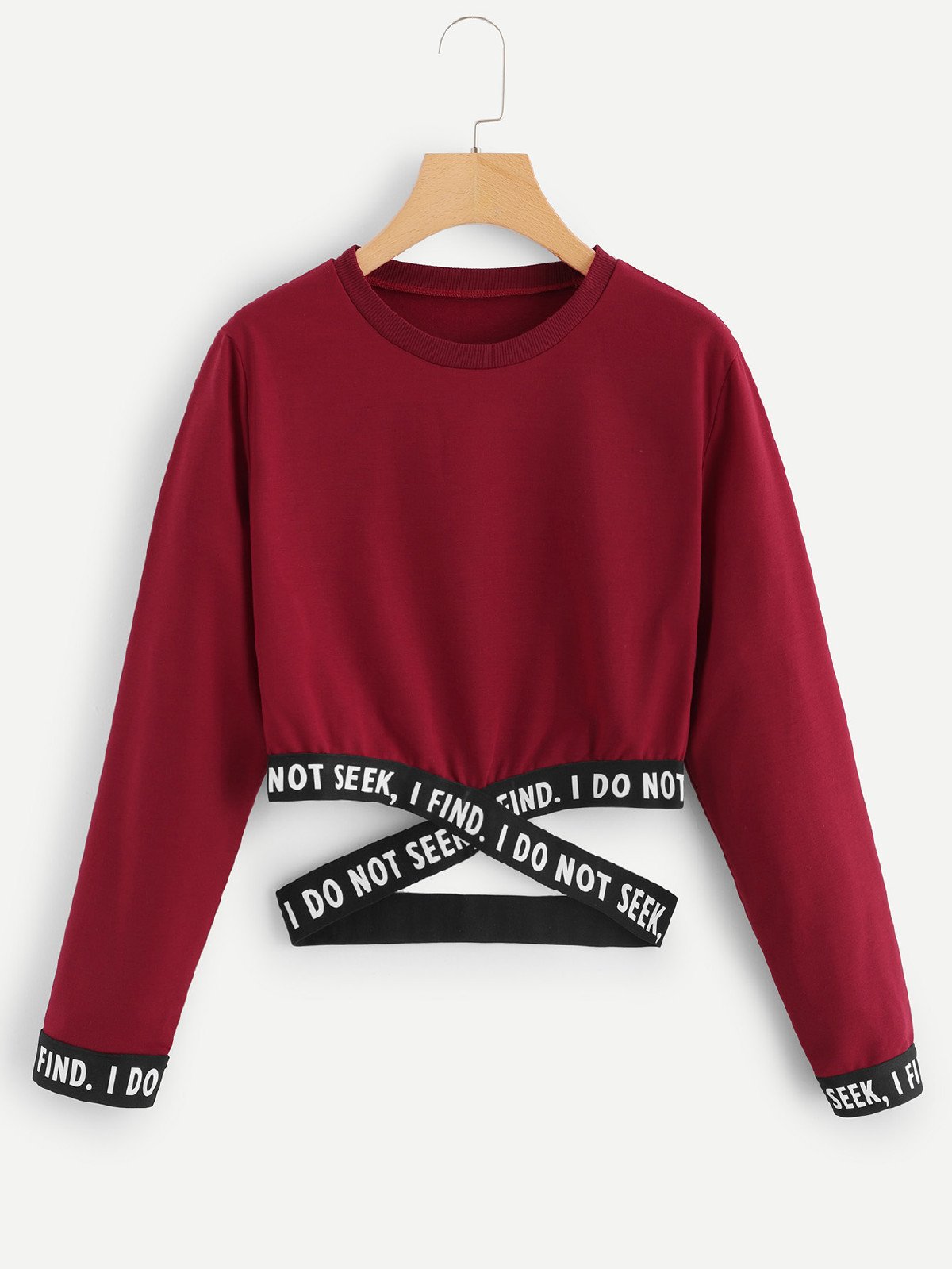 Sweat-shirt à manches longues avec motif lettre – Pull décontracté en coton blanc, jaune et rouge | Tailles S–2XL