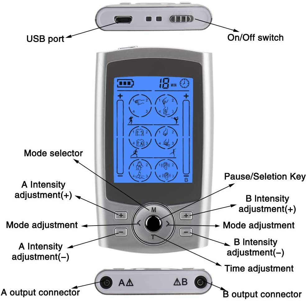 24-Mode TENS Therapy Device for Full Body Massage