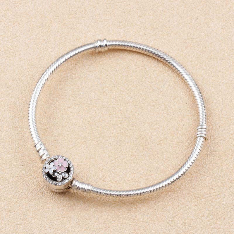 Magnolia Sterling Silver Snake Chain Bracelet