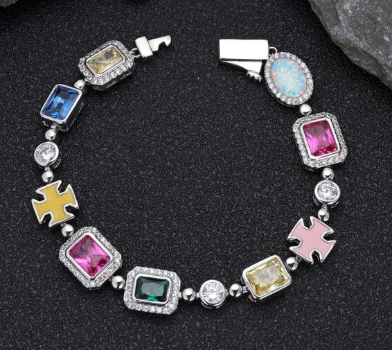 Hip-Hop Gemstone Necklaces & Bracelets