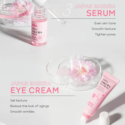 Japanese Cherry Blossom Skin Care Gift Set – Brightening & Hydrating Routine