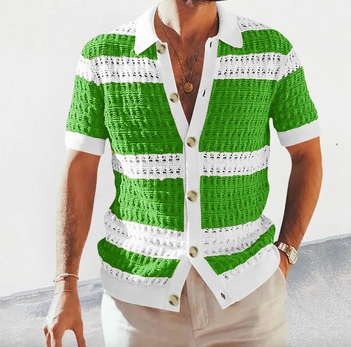 Chemise à col boutonnée décontractée élégante pour homme – Plusieurs coloris | M-2XL
