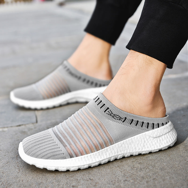 Atmungsaktive Herren-Sandalen aus Mesh zum Hineinschlüpfen