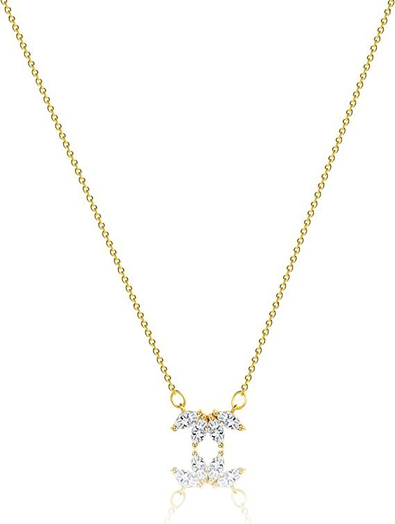 Rhinestone Leaf Necklace