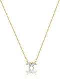 Rhinestone Leaf Necklace