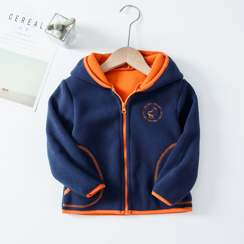 Kids' Hooded Polar Fleece Cardigan Set