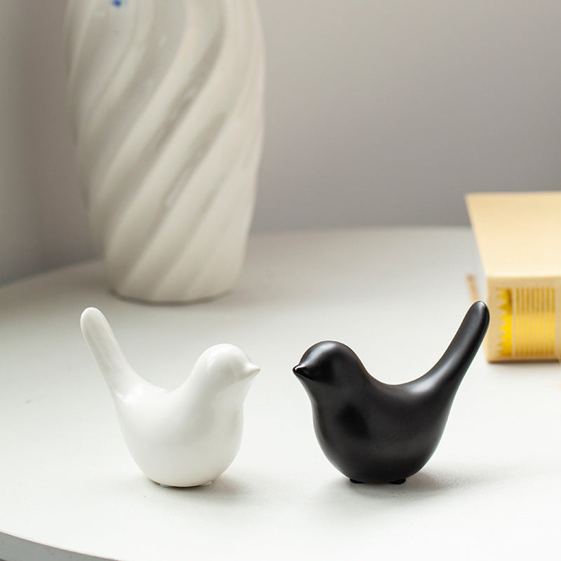 Abstract Ceramic Bird Ornament