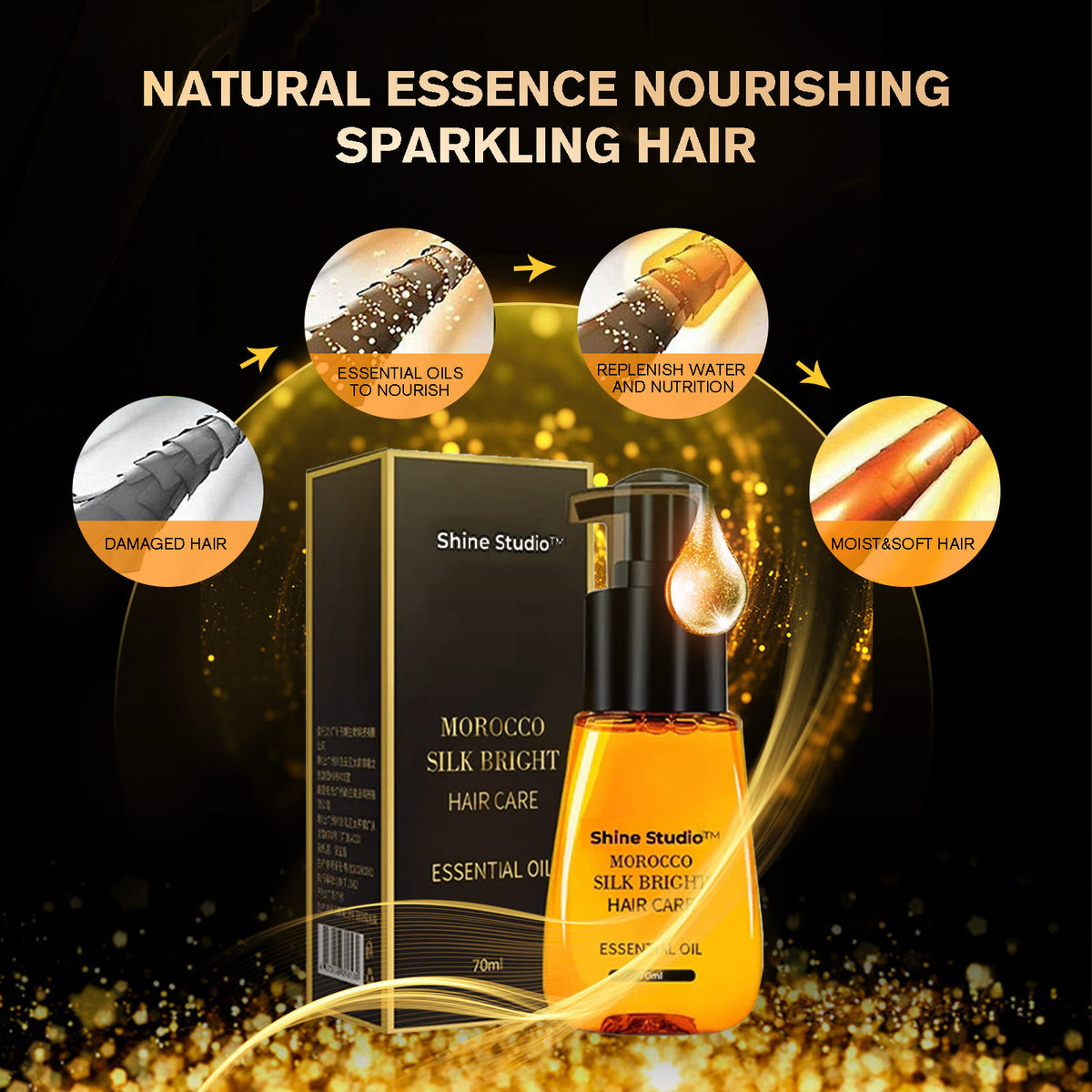 EELHOE Anti-Frizz Hair Essence – Moisturising Leave-In Hair Care Serum