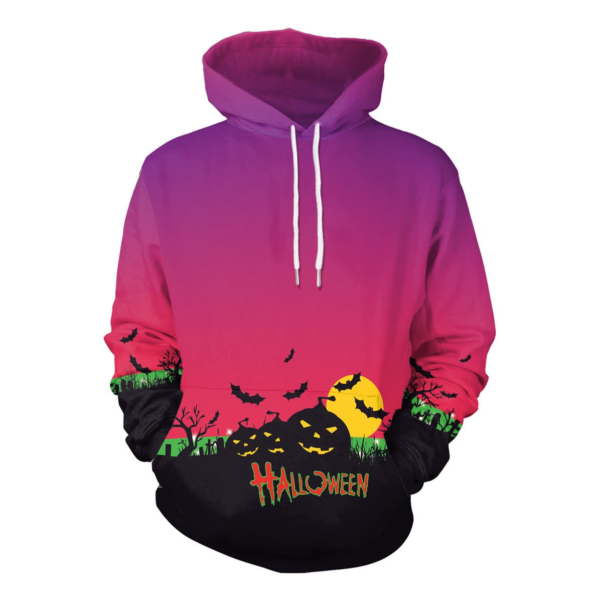 Halloween Hooded Sweatshirt – Unisex Graphic Hoodie for Parties & Events