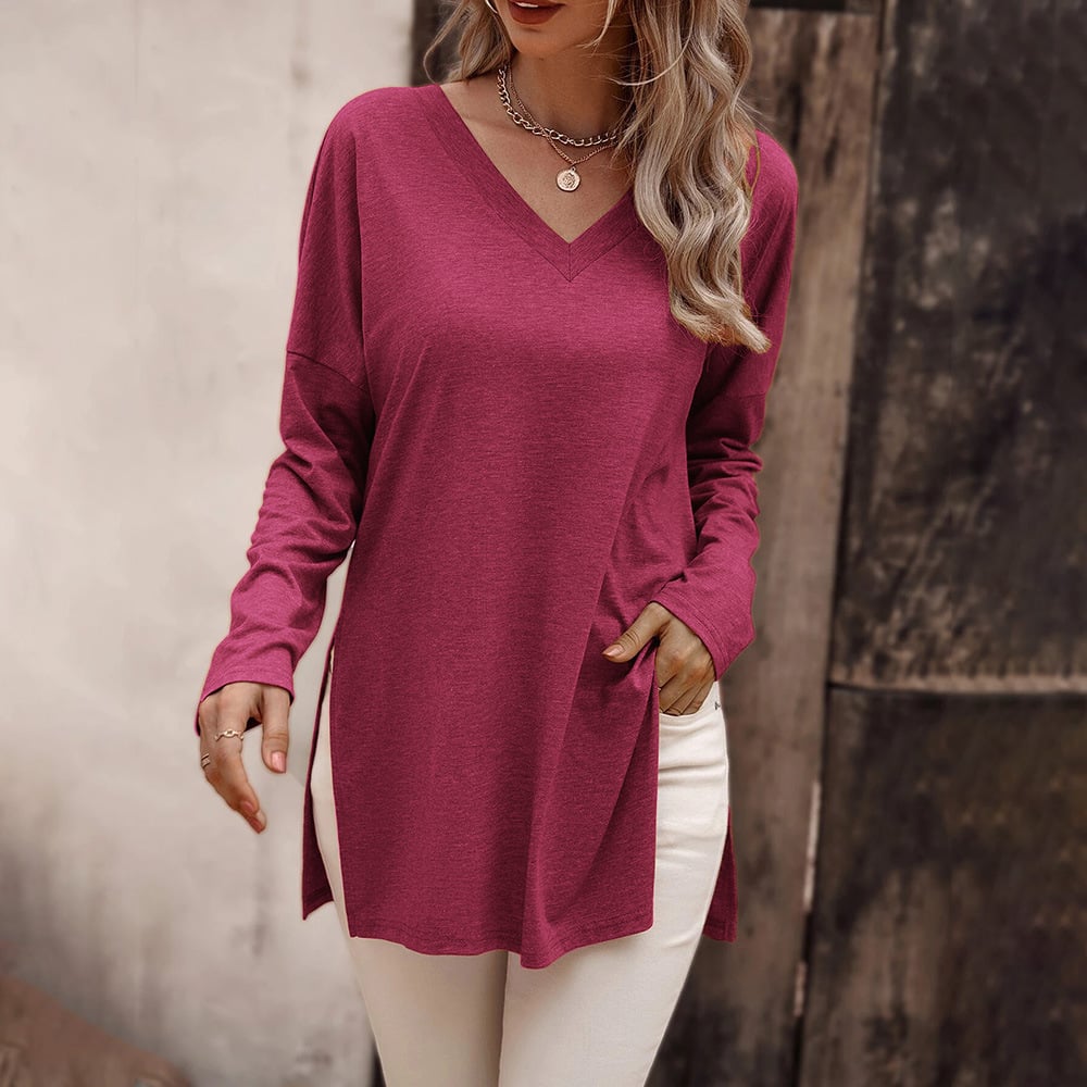 Damen Langarmshirt aus lockerem Strick
