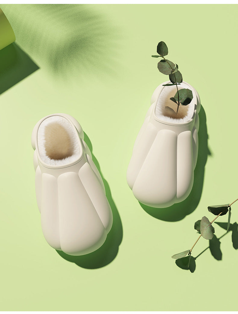 Pantoufles citrouille en coton pour couple – Chaussons d'intérieur assortis pour deux