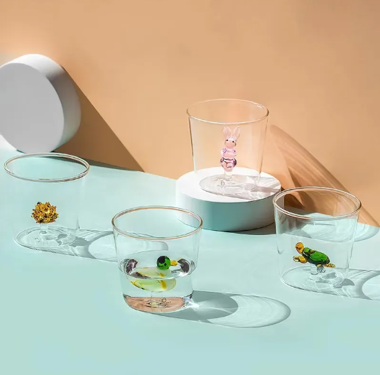 3D-Tier-Glastasse | 300ml Süße Bauernhof-Tierm-Tasse