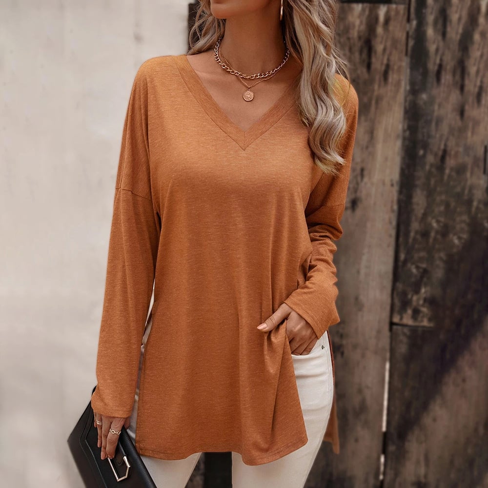Women's Loose Knitted Long Sleeve Top