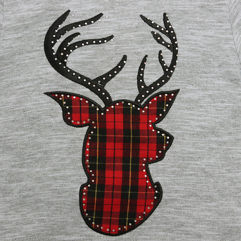 Girls' Clothing, Reindeer Apparel, Checkered Tops