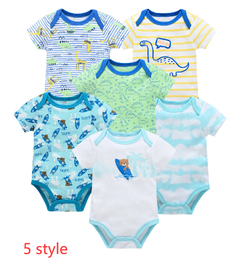 Baby Cotton Six-Piece Summer Outfit Set