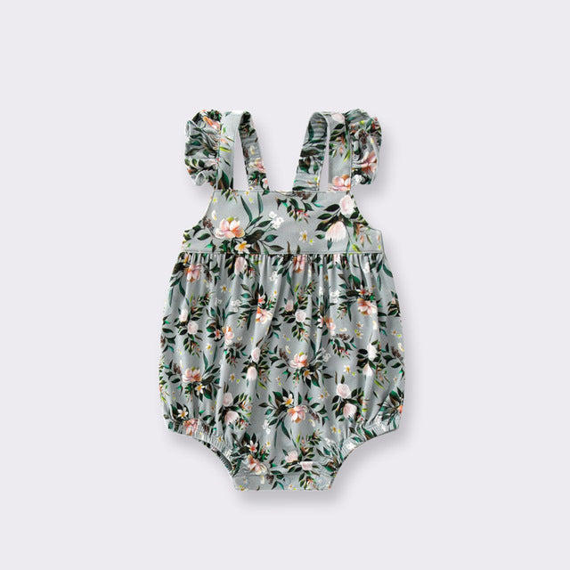 Baby Floral One-Piece Summer Outfit