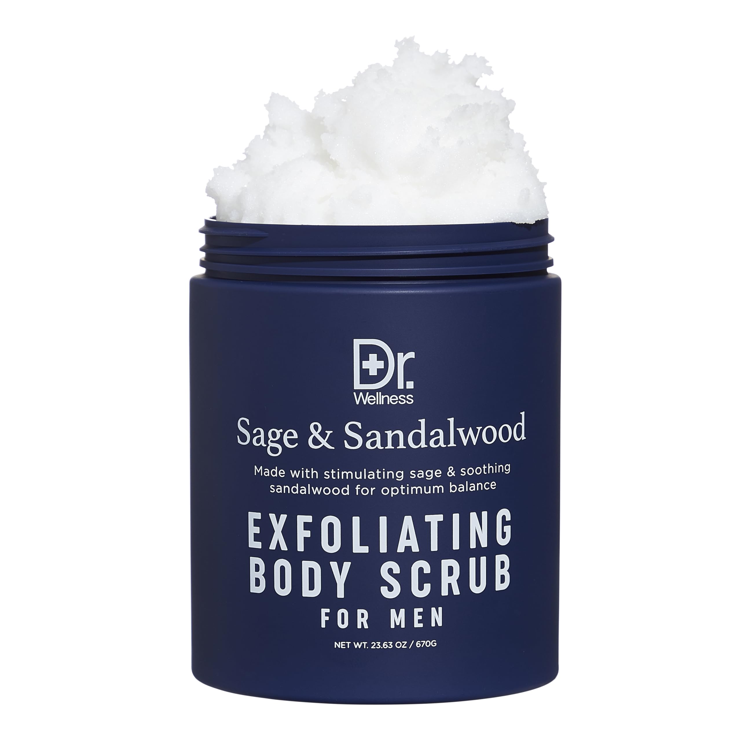Dr. Wellness Men's Exfoliating Body Scrub – Sage & Sandalwood, 23oz