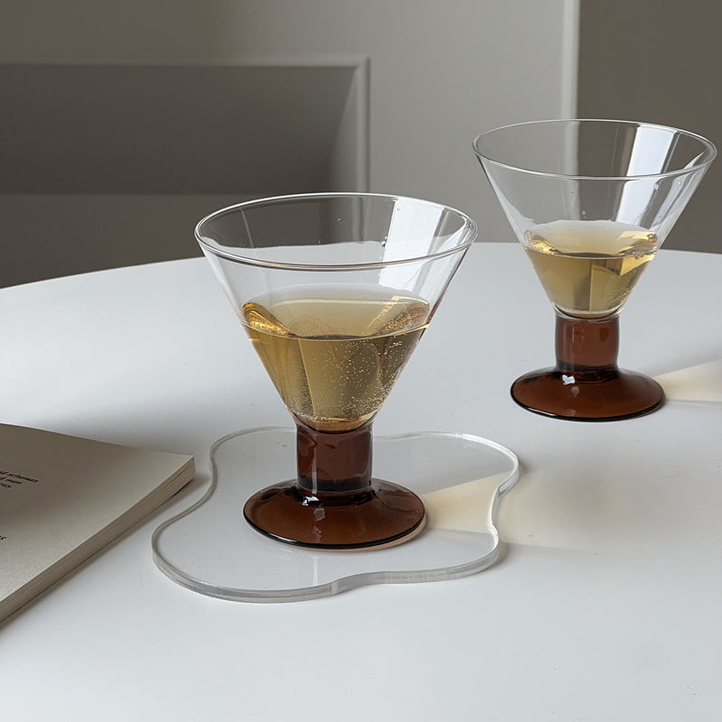 Vintage Kristall-Cocktailglas für Whisky- & Wein-Dekor