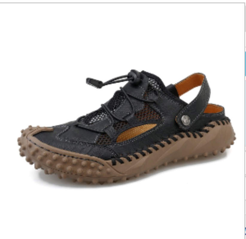 Men’s Leather and Mesh Sandals