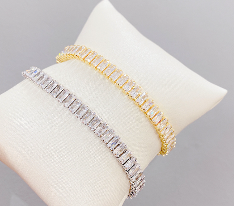Silver Rhinestone Bracelet for Women