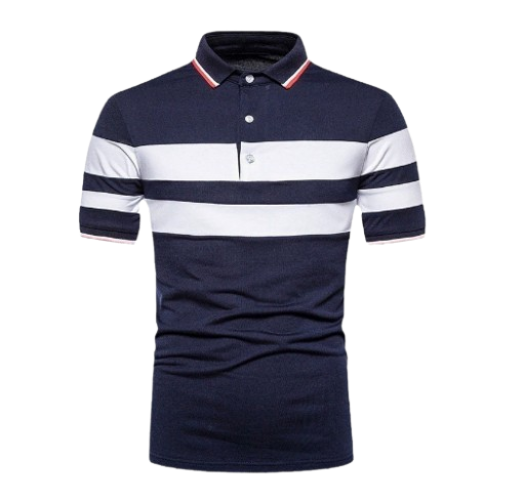 Herren Poloshirt mit kurzen Ärmeln und Kontraststreifen | S–XXL