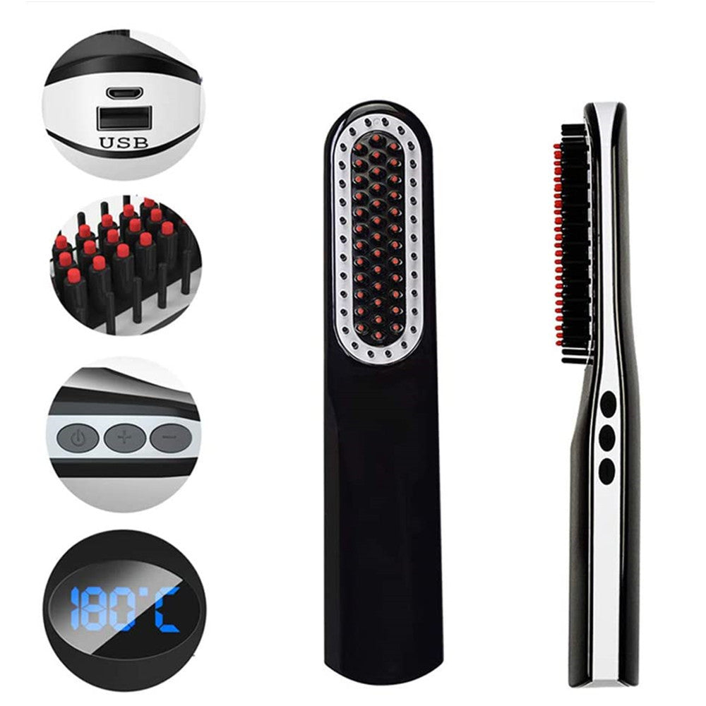 Quick Beard Straightener – Electric Heated Beard Comb for Effortless Grooming & Styling