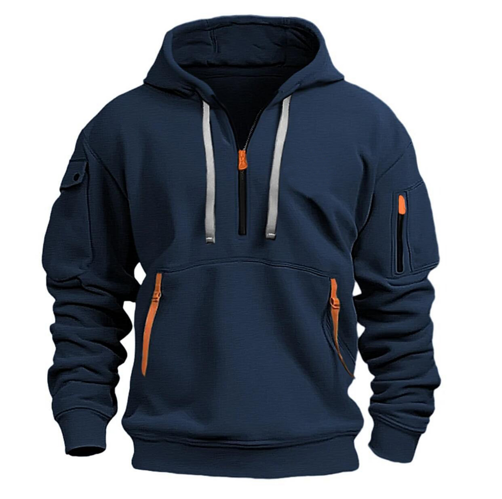 Easy Fit Hooded Sweatshirt – Unisex Polyester Pullover Hoodie in 8 Colours | S–3XL