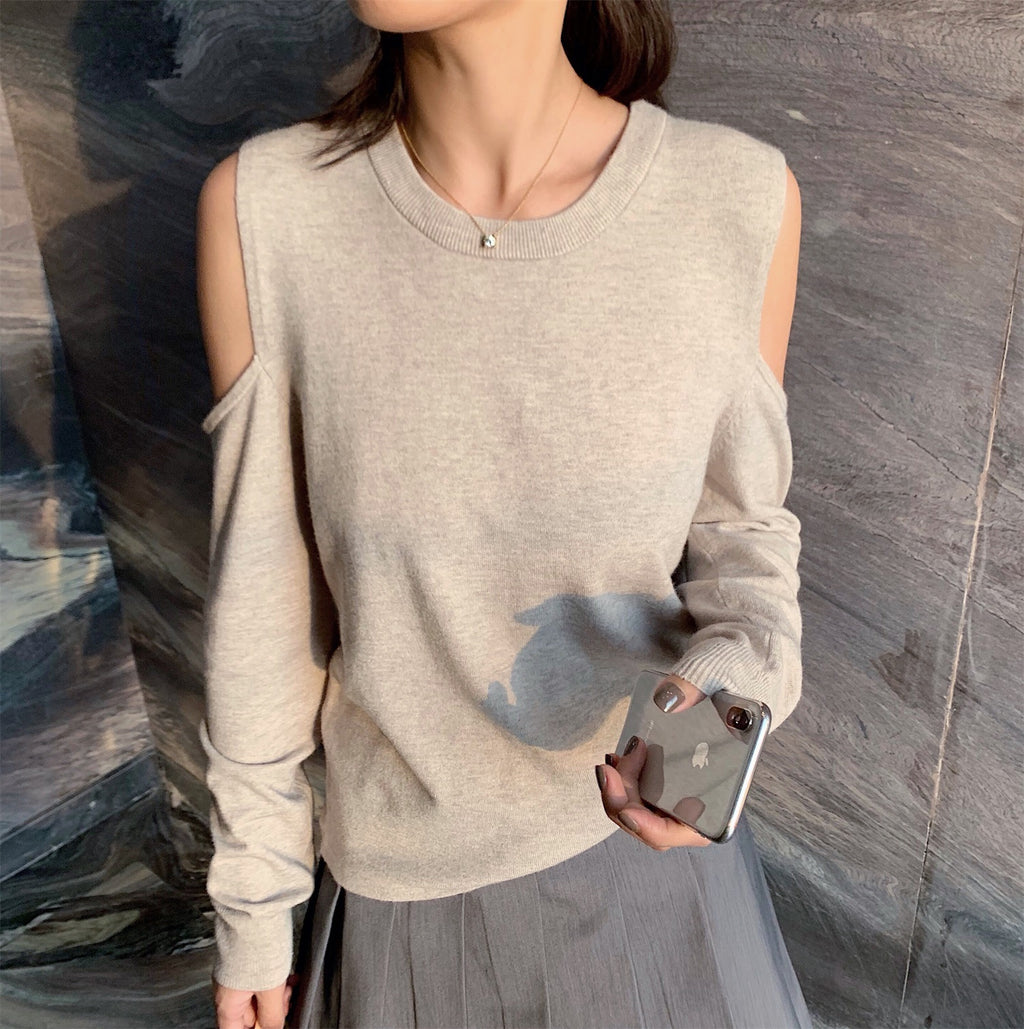 Women's Shoulder Cutout Knit Sweater
