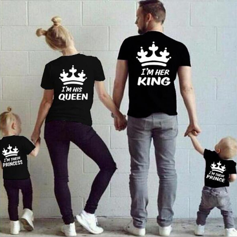 Family Matching Cotton T-Shirts – Royal Theme Tees for Parents & Kids | S–4XL