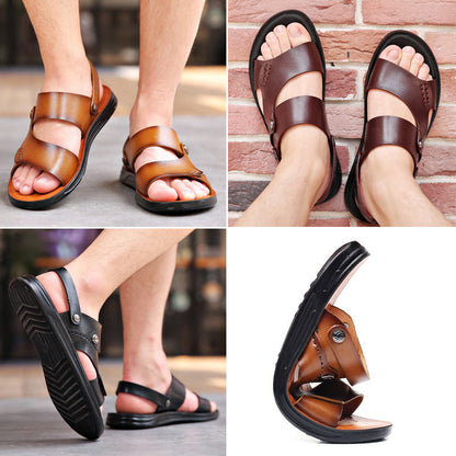 Men's Leather Sandals for Outdoor & Beach