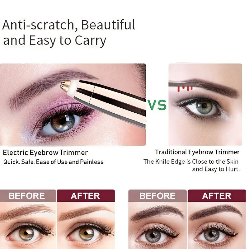 Rechargeable Eyebrow & Facial Hair Remover – Painless Precision Trimmer
