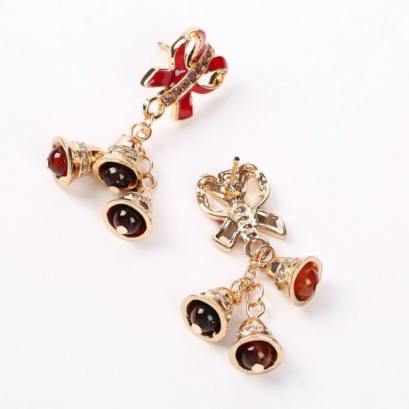 Christmas Bell & Bow Earrings