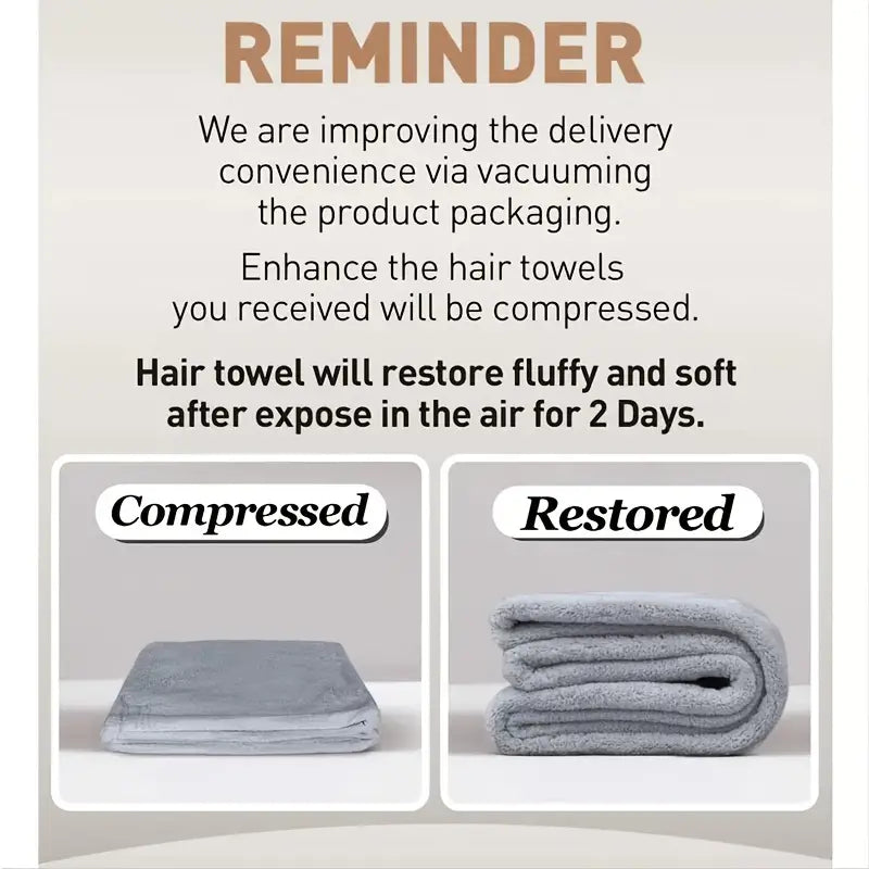 Microfiber Hair Towel Wrap for Curly Hair (1pc) – Gentle & Fast-Drying
