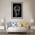 Affiche de peinture sur toile d'art noir pour la décoration du salon