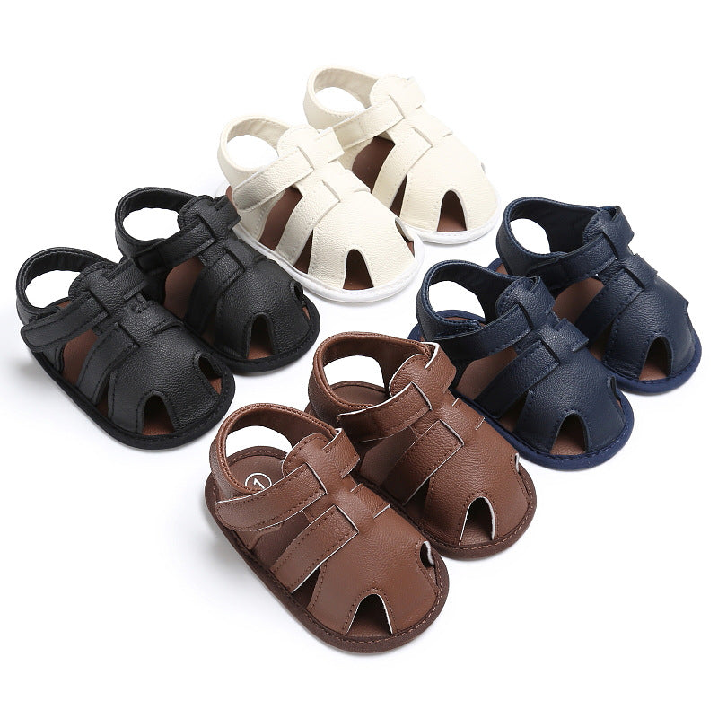 Baby Sandalen mit geschlossener Zehenpartie und rutschfester Sohle