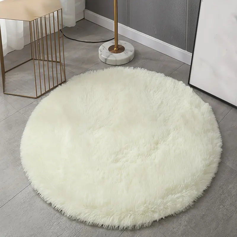 Runder Plüschteppich für Wohnzimmer-Dekoration (80 cm)