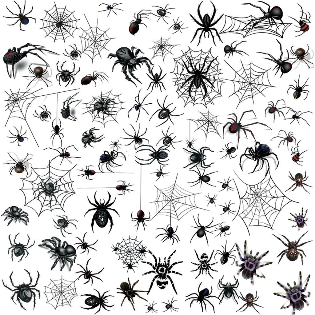 XIYOKA Spider Web Temporary Tattoos, 80+ Pieces