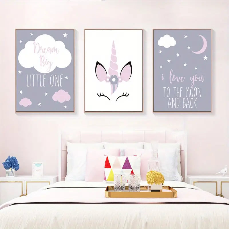 Magic Touch ungerahmtes Leinwandposter für das Babyzimmer eines Mädchens