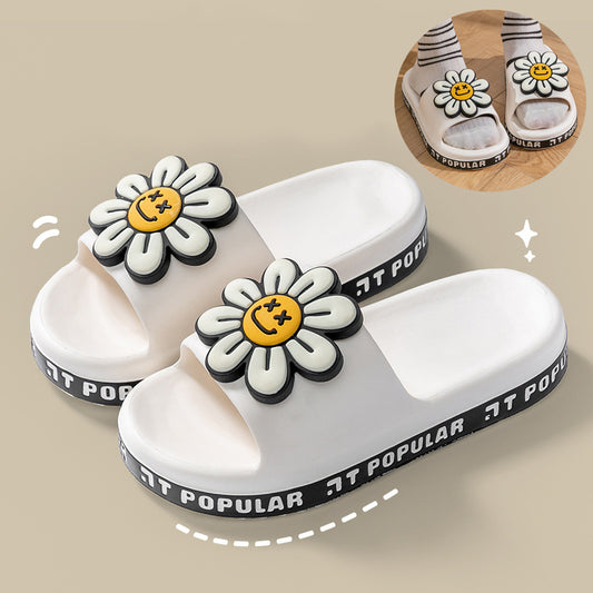 Women's Floral Summer Slippers – Lightweight Anti-Slip Indoor Shoes