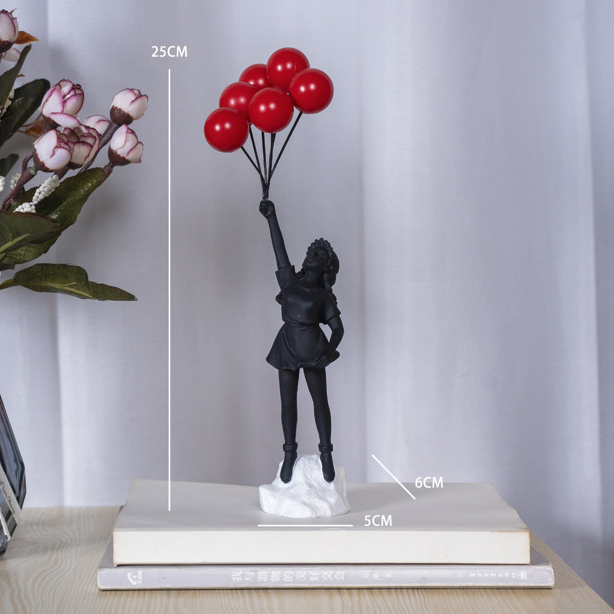 Balloon Girl Resin Sculpture – Street Art Home & Office Decor