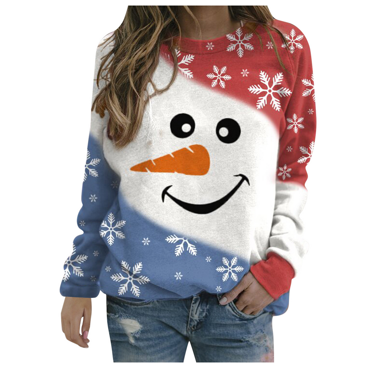 Women's Christmas Print Pullover Top