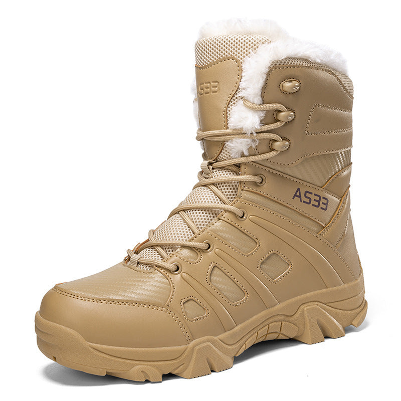 Men's Plush-Lined Platform Snow Boots
