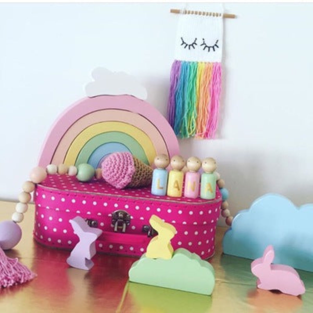 Regenbogen-Stapelklötze für Fotografie und als Kinderzimmerdekoration