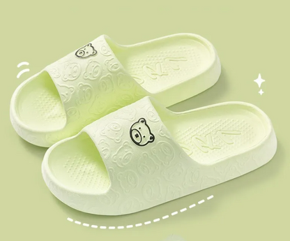 Cute Bear Women's Slippers – Soft Plush Indoor House Shoes